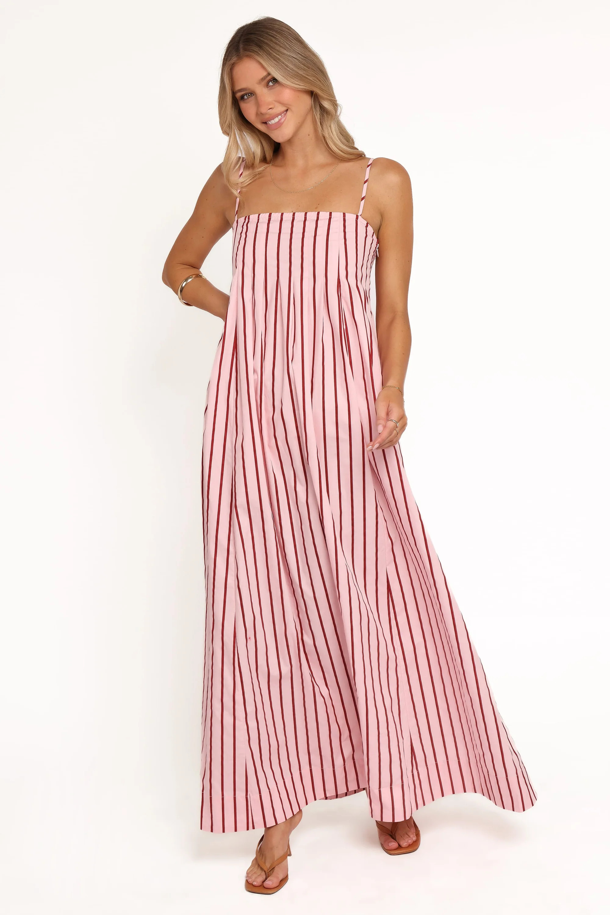 Arletta Maxi Dress - Pink Stripe | Petal & Pup (US)