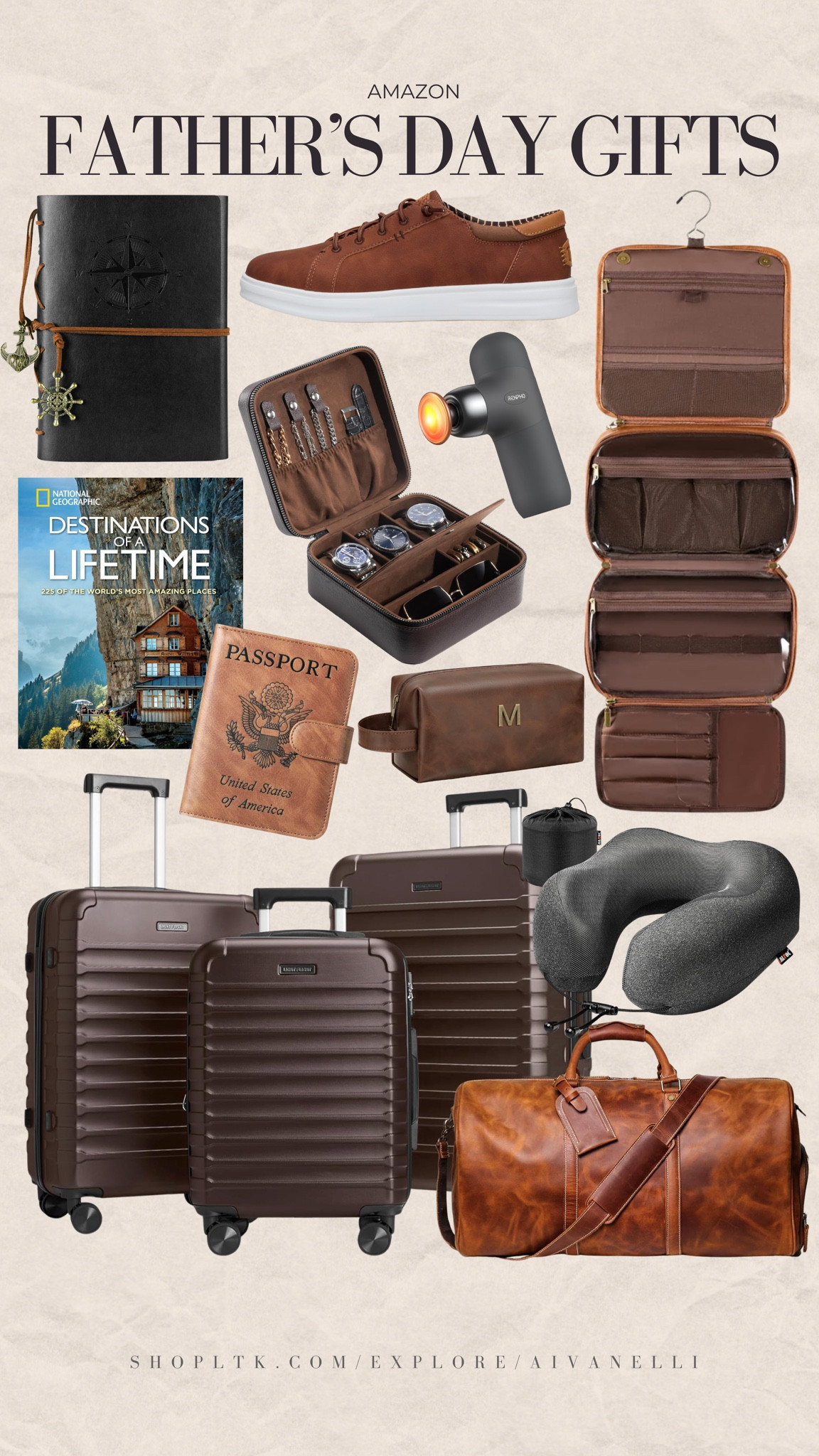 Amazon Father’s Day gifts

Travel accessories
Carry-on essentials
Packing cubes set
Portable luggage scale
Passport holder wallet
Airplane comfort items
Travel tech gadgets
Weekend getaway gifts
Frequent flyer favorites

#LTKSaleAlert #LTKMens #LTKTravel