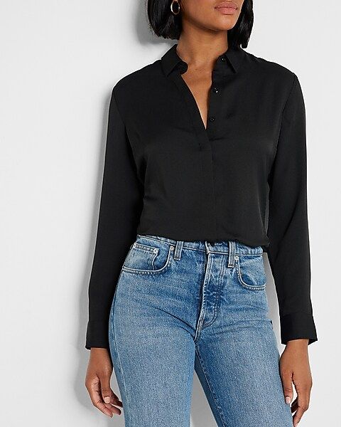 Portofino Shirt Thong Bodysuit | Express