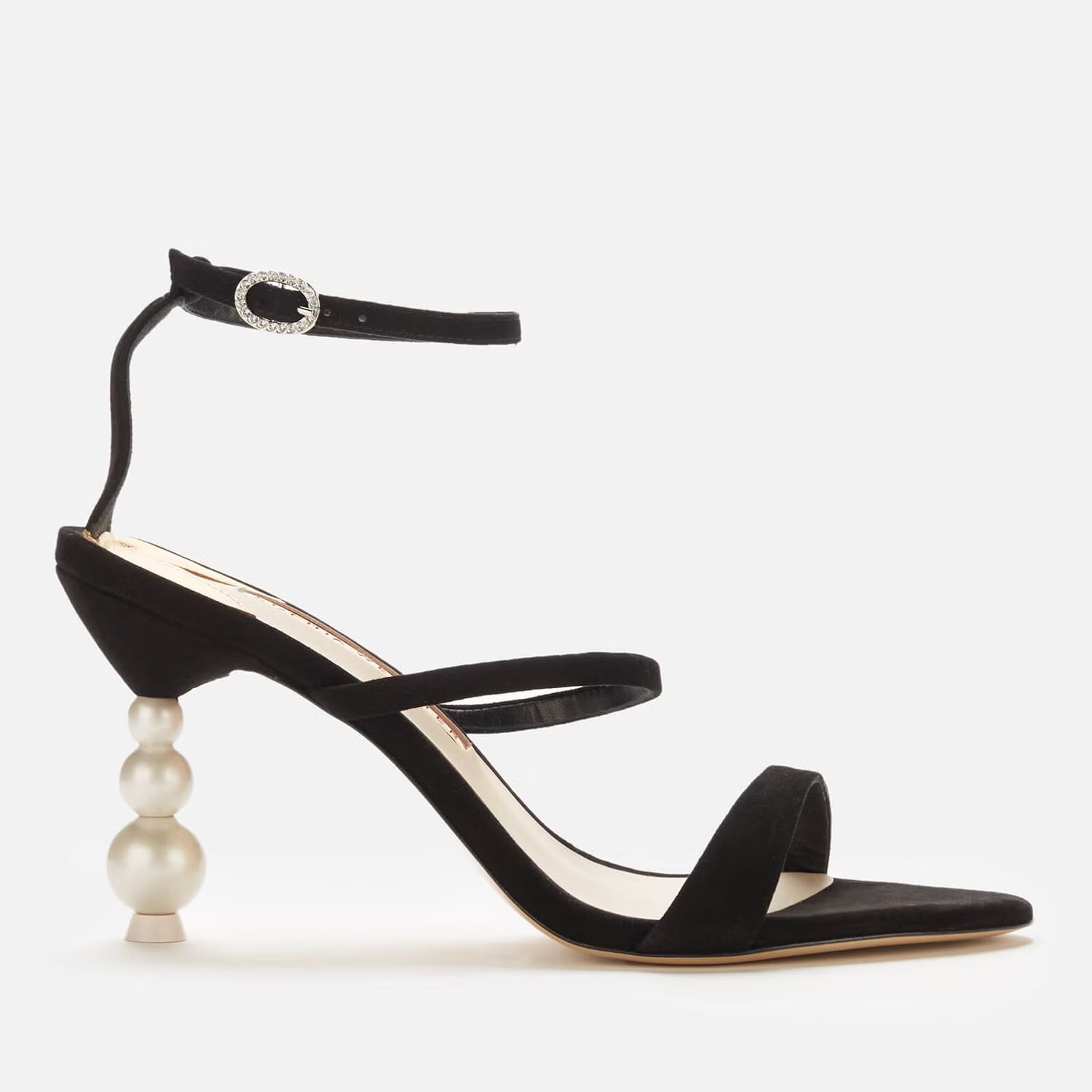 Sophia Webster Women's Rosalind Pearl Mid Heeled Sandals - Black/Pearl | Coggles (Global)