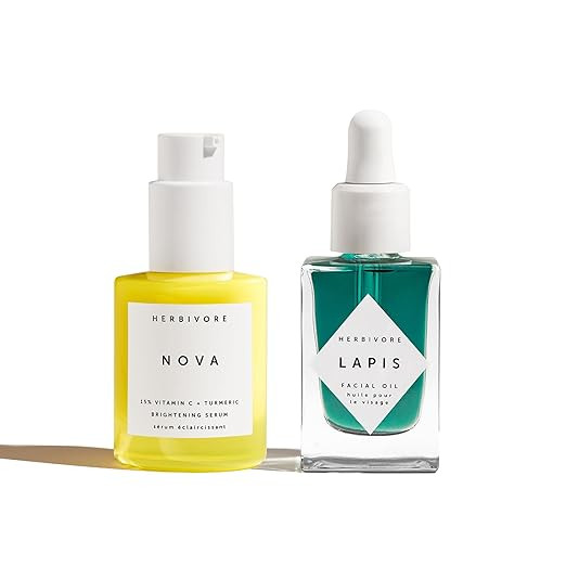 HERBIVORE Clearly Bright Regimen | Nova 15% Vitamin C Brightening Serum + Lapis Blue Tansy Skin B... | Amazon (US)