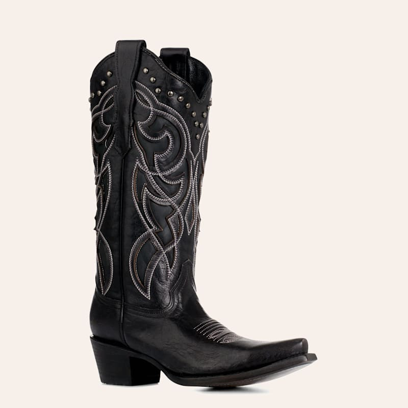 Circle G By Corral Women's Black Stitched & Inlay Snip Toe Cowboy Boots | Cavender's