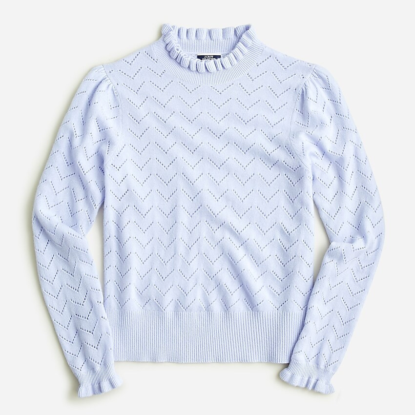 Cashmere pointelle mockneck sweater | J. Crew US