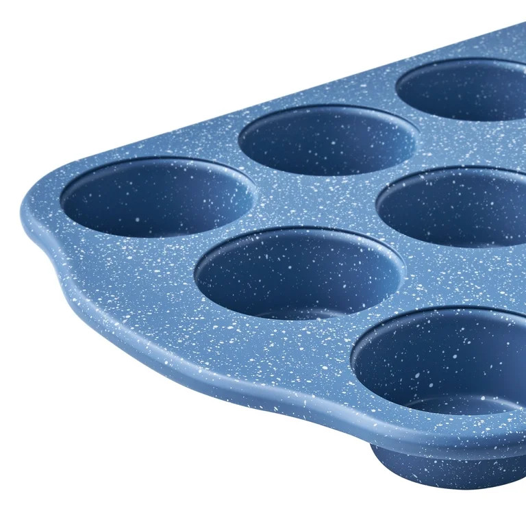 The Pioneer Woman 12-Cavity Nonstick Aluminized Steel Muffin Pan, 11" x 16", Blue Speckle | Walmart (US)
