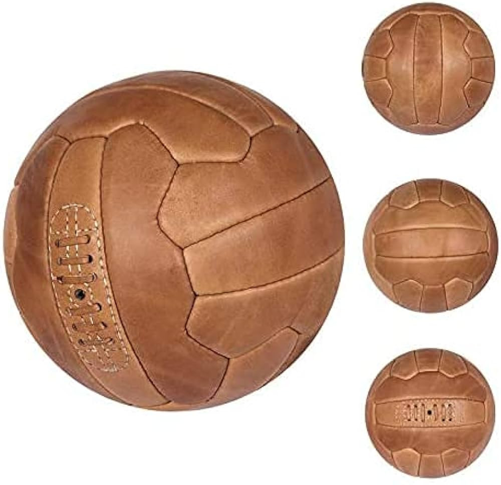 Vintage Soccer Ball Antique Leather Football Size 5, Light Brown | Amazon (US)