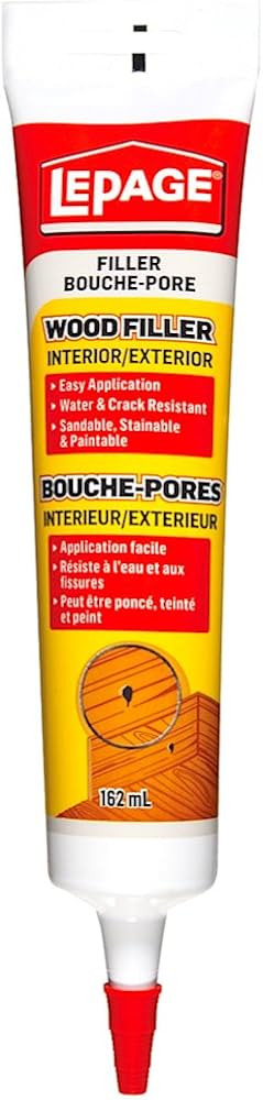 LePage Wood Filler - Interior & Exterior Wood Putty for Repairs, Holes, & Cracks, Paintable & Sta... | Amazon (CA)