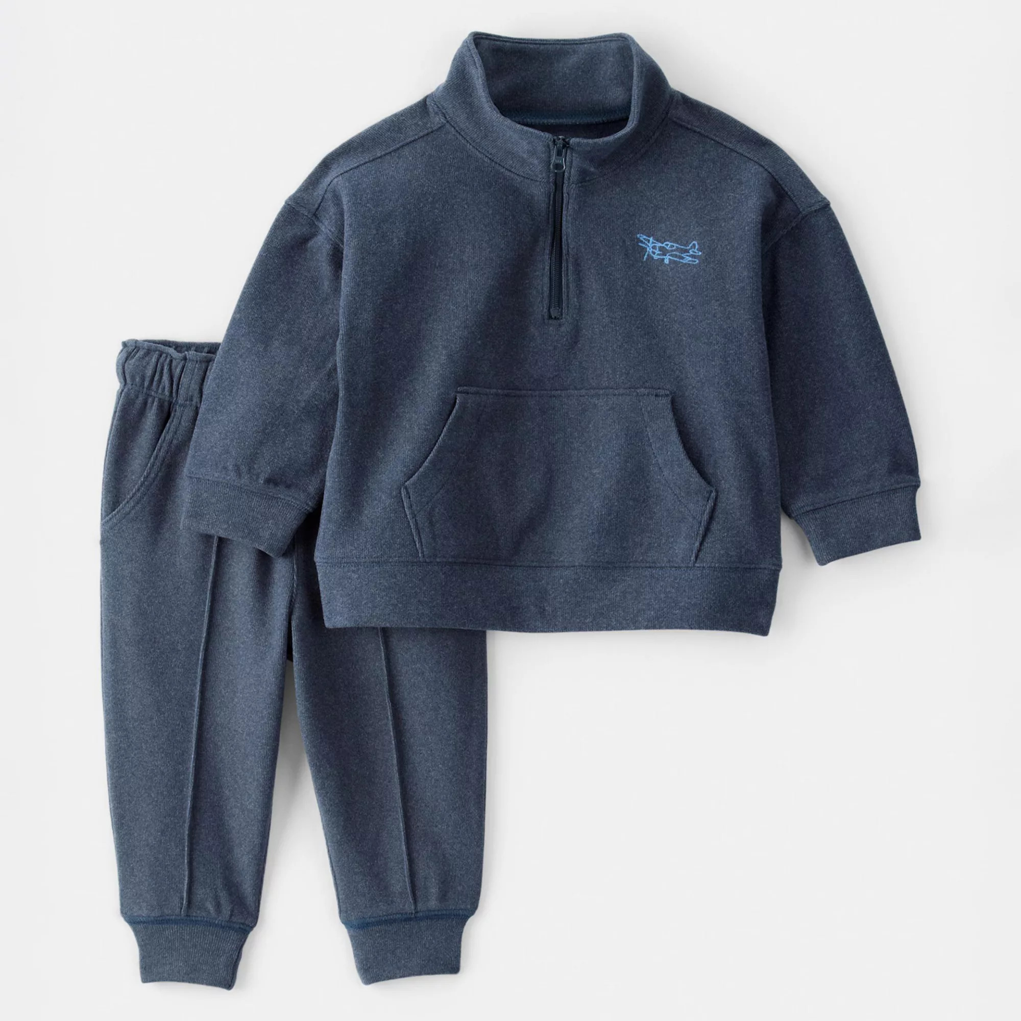 Baby Boy Carter's 2-Piece Plane Quarter Zip Pullover & Pant Set | Kohl's
