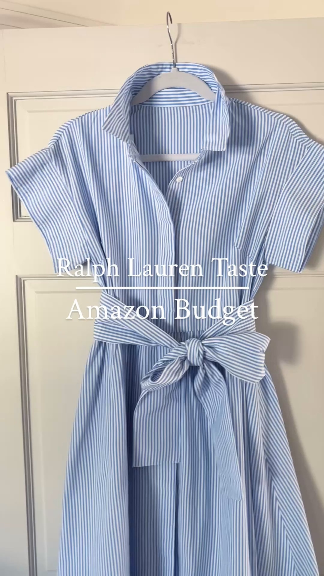 Here’s a cute Amazon find for you!
🎣🛶🐎🍸 🐻 🇺🇸 
Ralph Lauren Taste ===>
Amazon Budget
💙 classic blue and white striped dress
💙 thick fabric and flattering cut
💙 removable belt
💙 perfect for moms, dads and grads events 