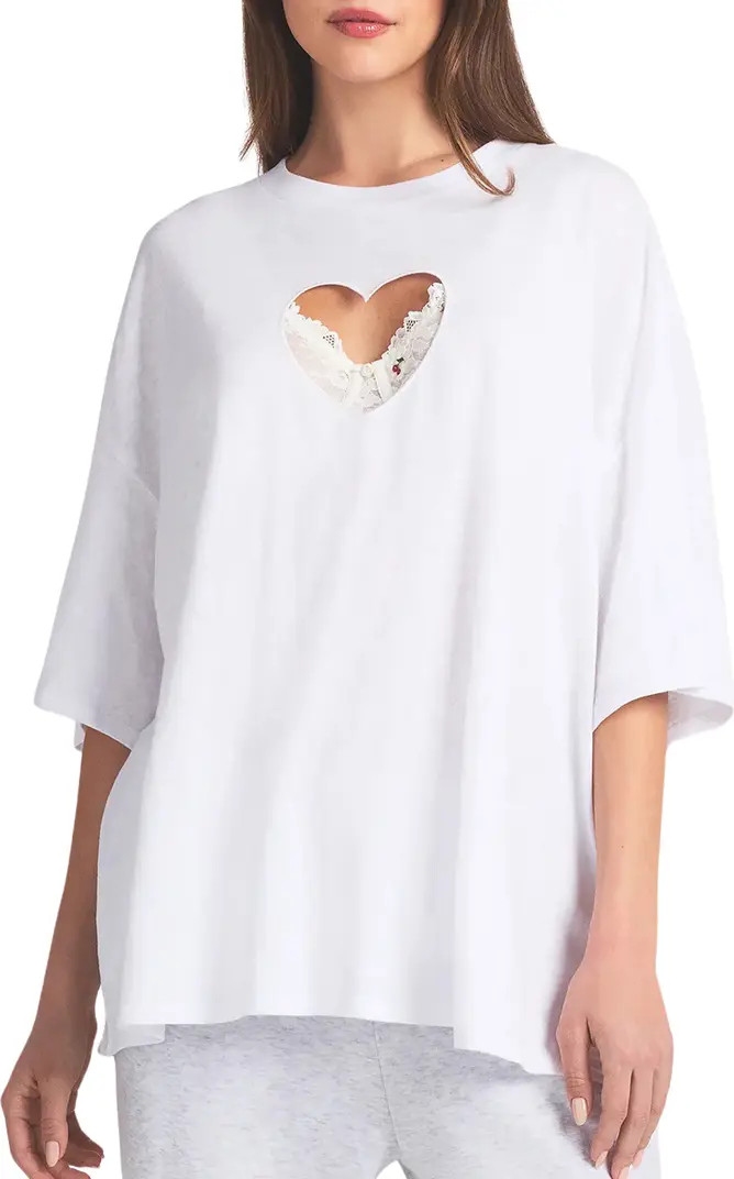 Heart Cutout Pajama T-Shirt | Nordstrom