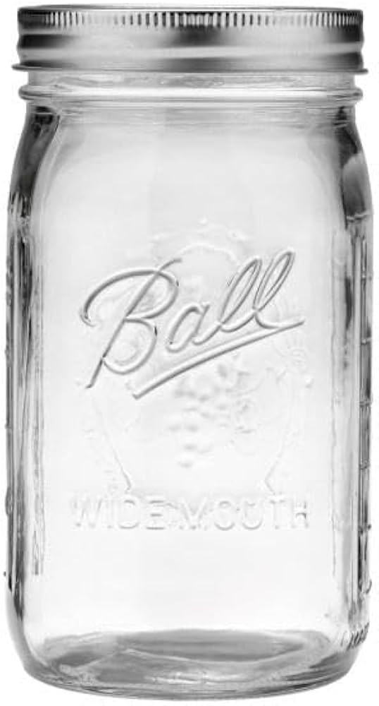 Ball Glass Mason Jars with Lids and Bands, Used for Canning, Pickling, Juice, Jam, Jelly (Quart, ... | Amazon (US)