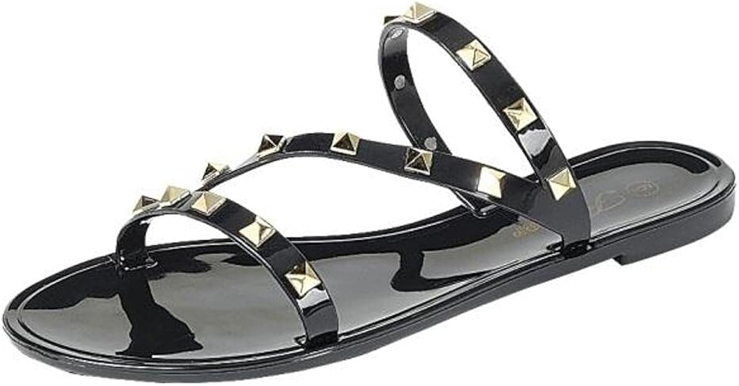 Womens Sandals Studded Jelly Slip On | Amazon (CA)