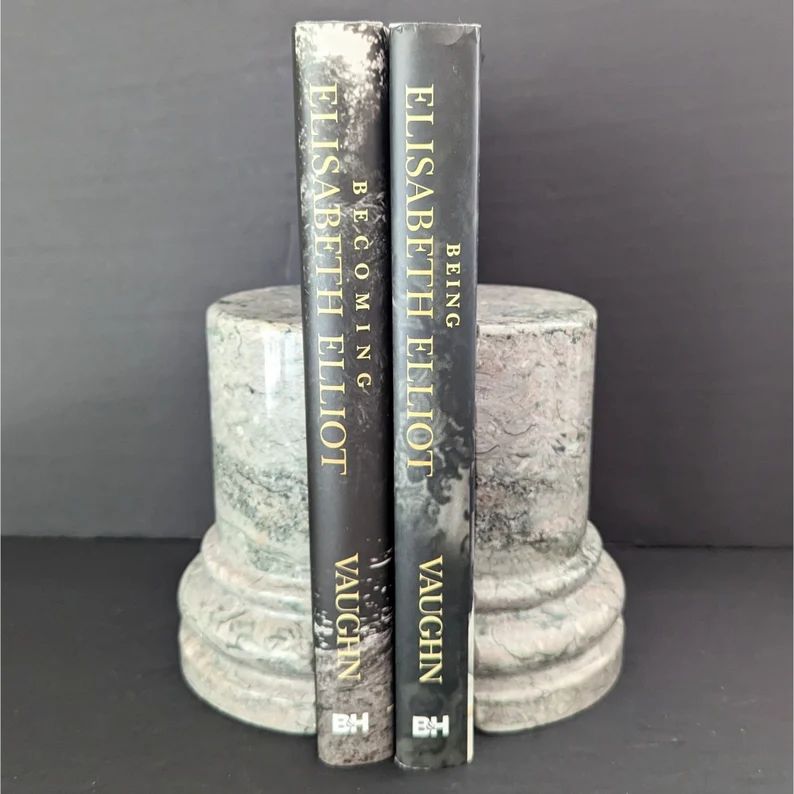 Set of 2 Vintage Gray Green Heavy Marble Bookends Doric Column 5.75x5x2.5 - Etsy | Etsy (US)