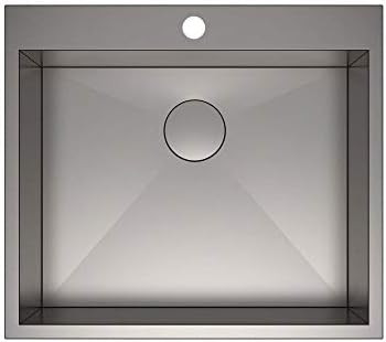 Kraus KP1TS25S-1 Pax Kitchen Sink Single Bowl, 25 inch, Zero Radius | Amazon (US)