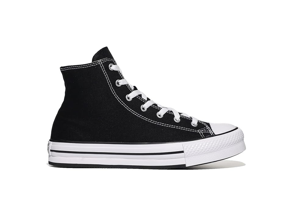 Converse Kids Chuck Taylor(r) All Star(r) Eva Lift Hi (Big Kid) (Black) Girl's Shoes | Zappos