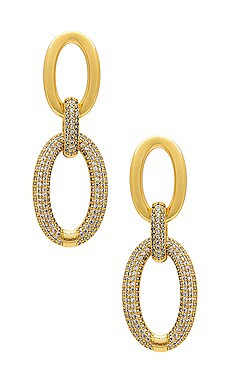 By Adina Eden Circle Drop Stud Earrings in Gold from Revolve.com | Revolve Clothing (Global)