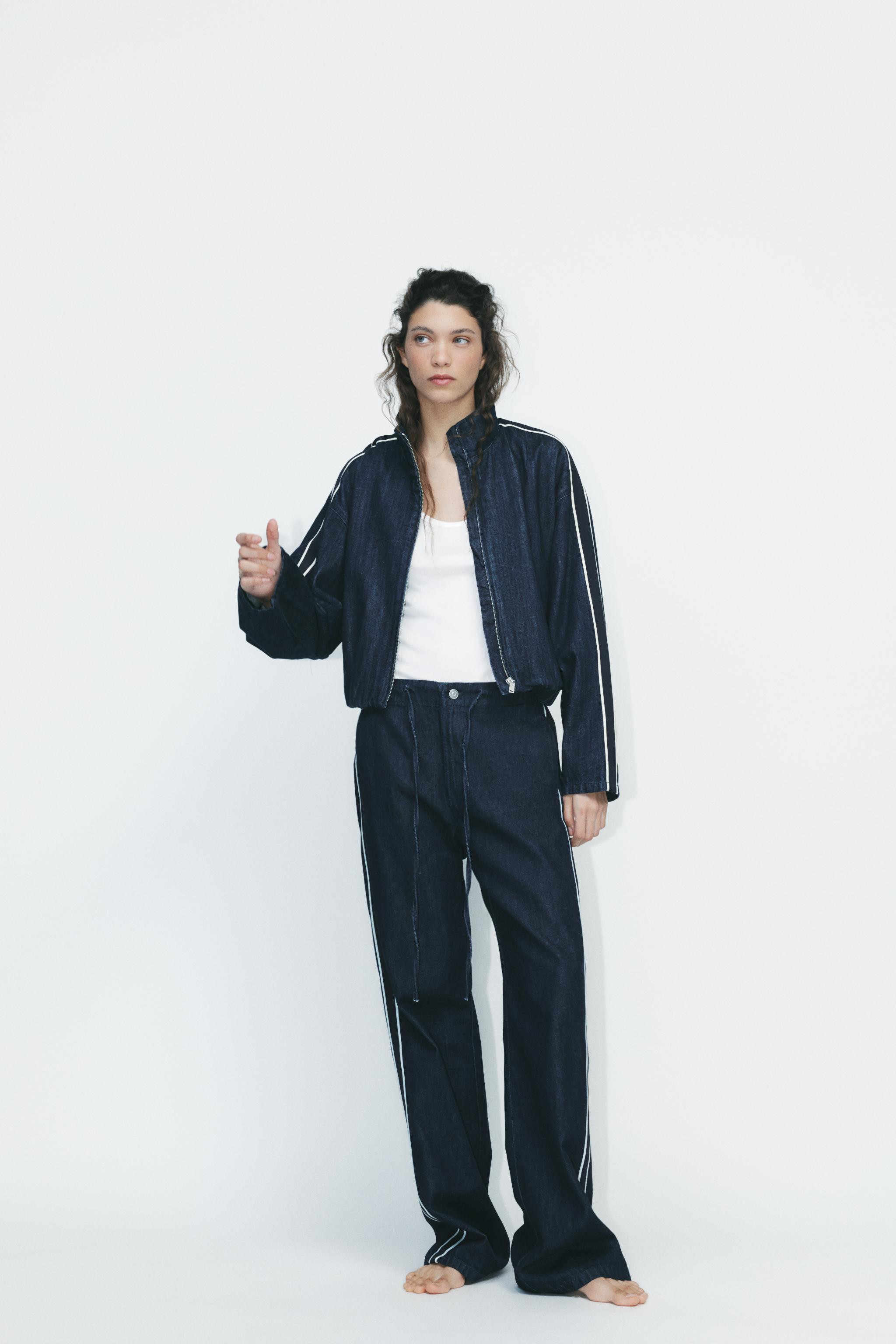 COMBINED STRIPE DENIM JACKET | Zara US