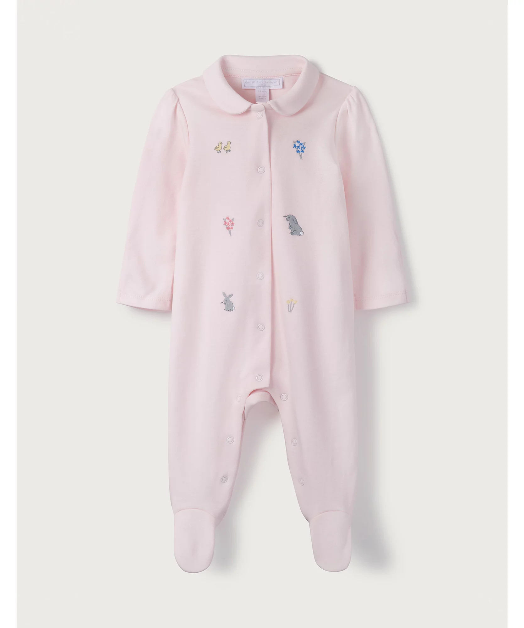 Spring-Meadow-Embroidered Sleepsuit | The White Company (UK)