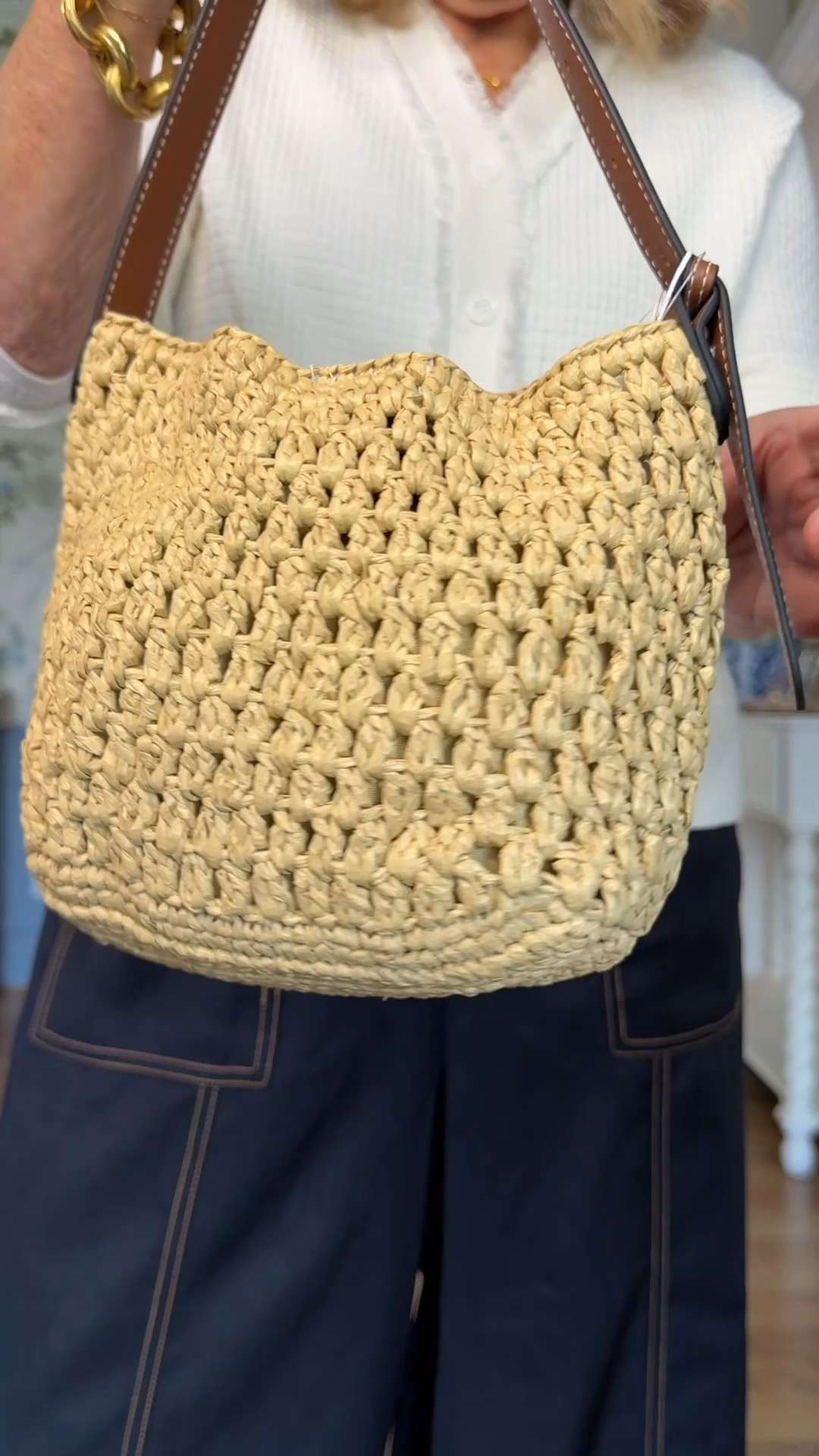 A great bag can completely transform an outfit, and this woven tote is proving that point all summer long. 🫶🏻 

 #LTKootd #LTKSeasonal #LTKOver40