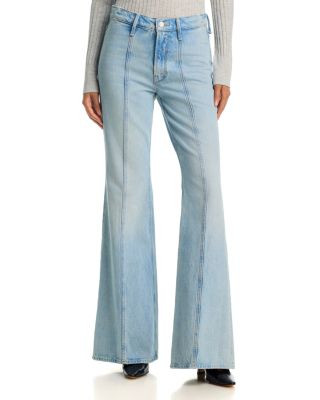 Mother The Seamed Doozy Heel High Rise Flare Leg Jeans in Out Of This World | Bloomingdale's (US)