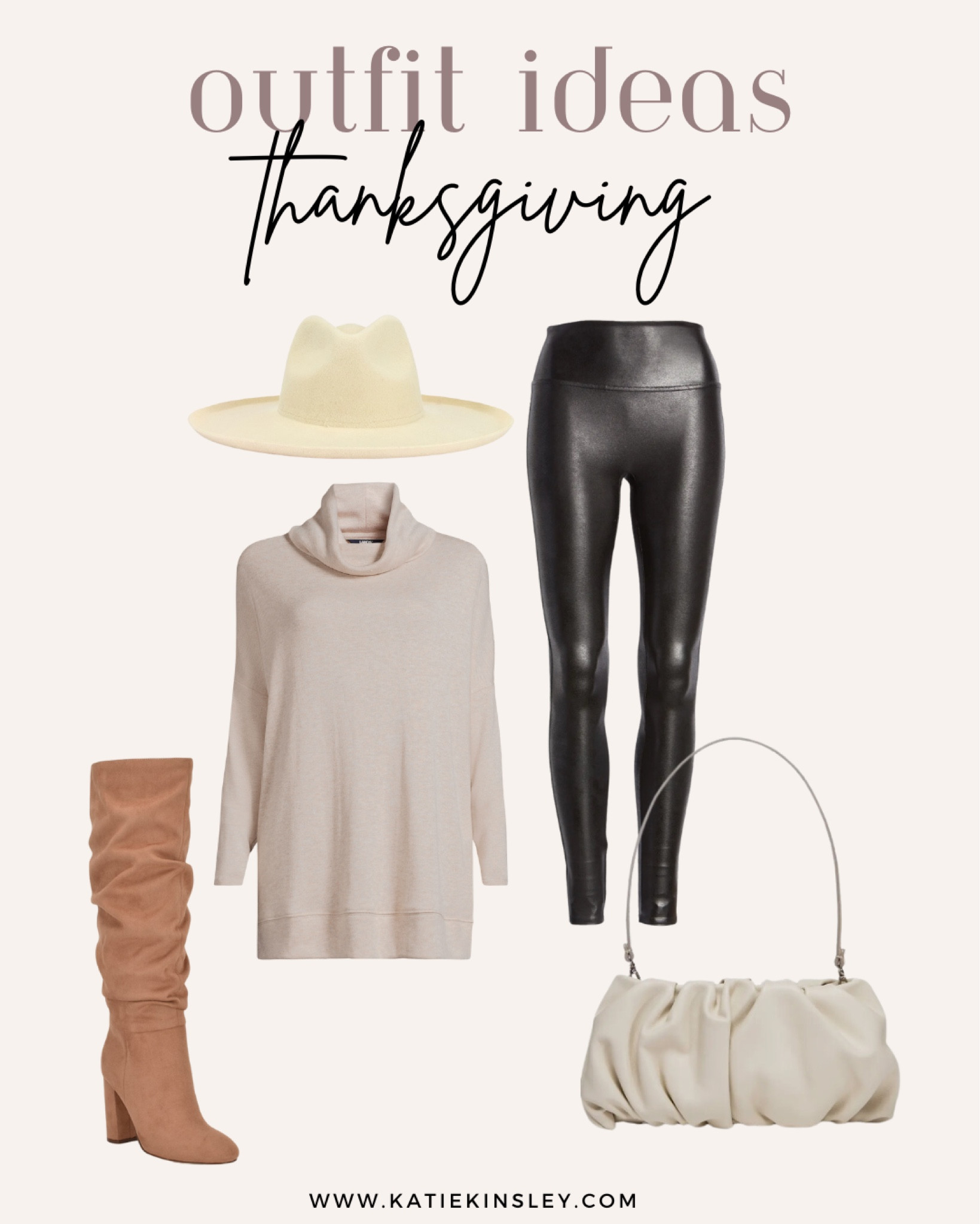 Thanksgiving outfit idea: black leather leggings, oversized sweater, hat, knee high boots, leather bag

#LTKHoliday #LTKStyleTip #LTKSeasonal