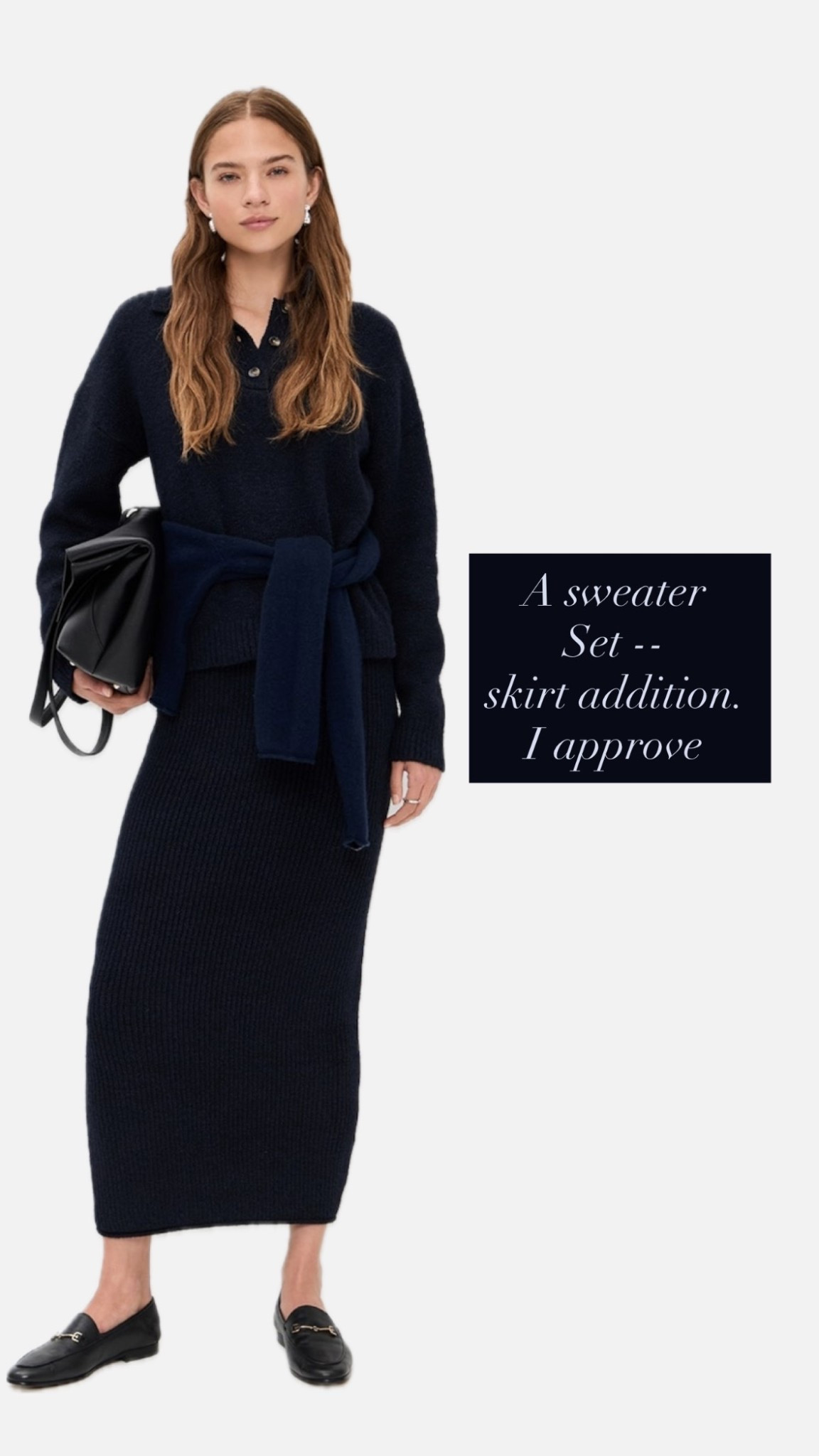 A skirt version of the sweater set, YES — daily edit cover from Found by Em