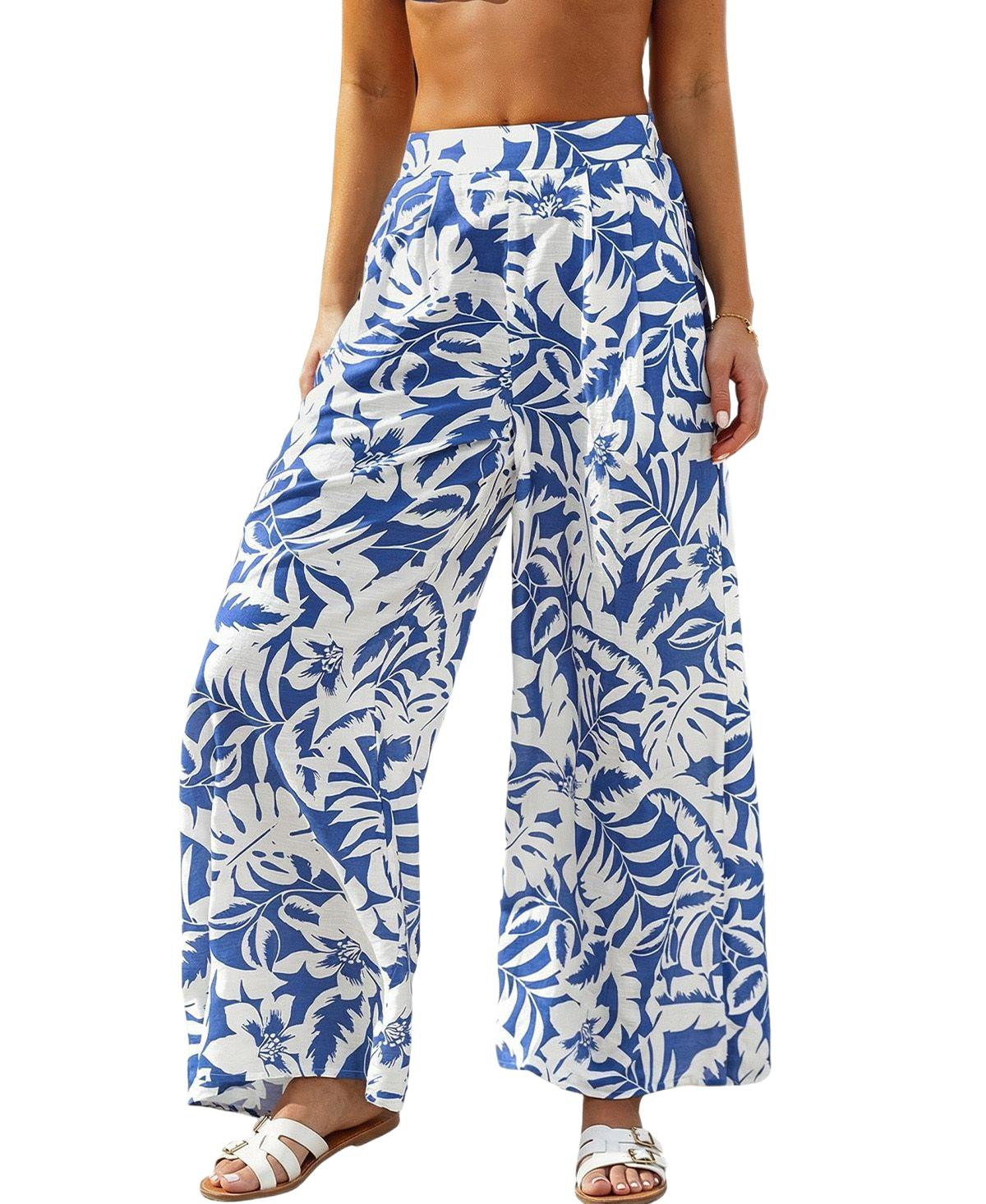 Cupshe Women's Morning in Nassau Tropical Pants - White | Macy's