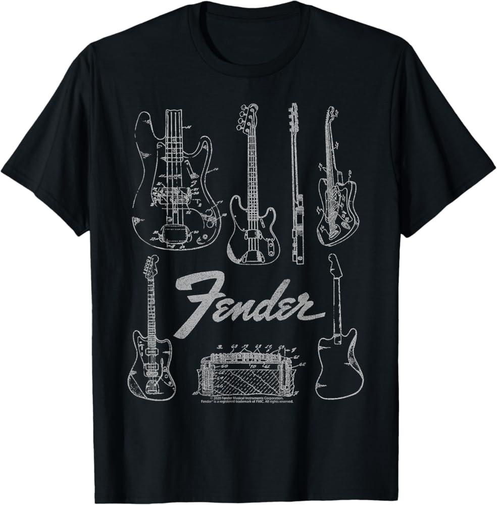 Fender Guitars & Amp Logo T-Shirt | Amazon (US)