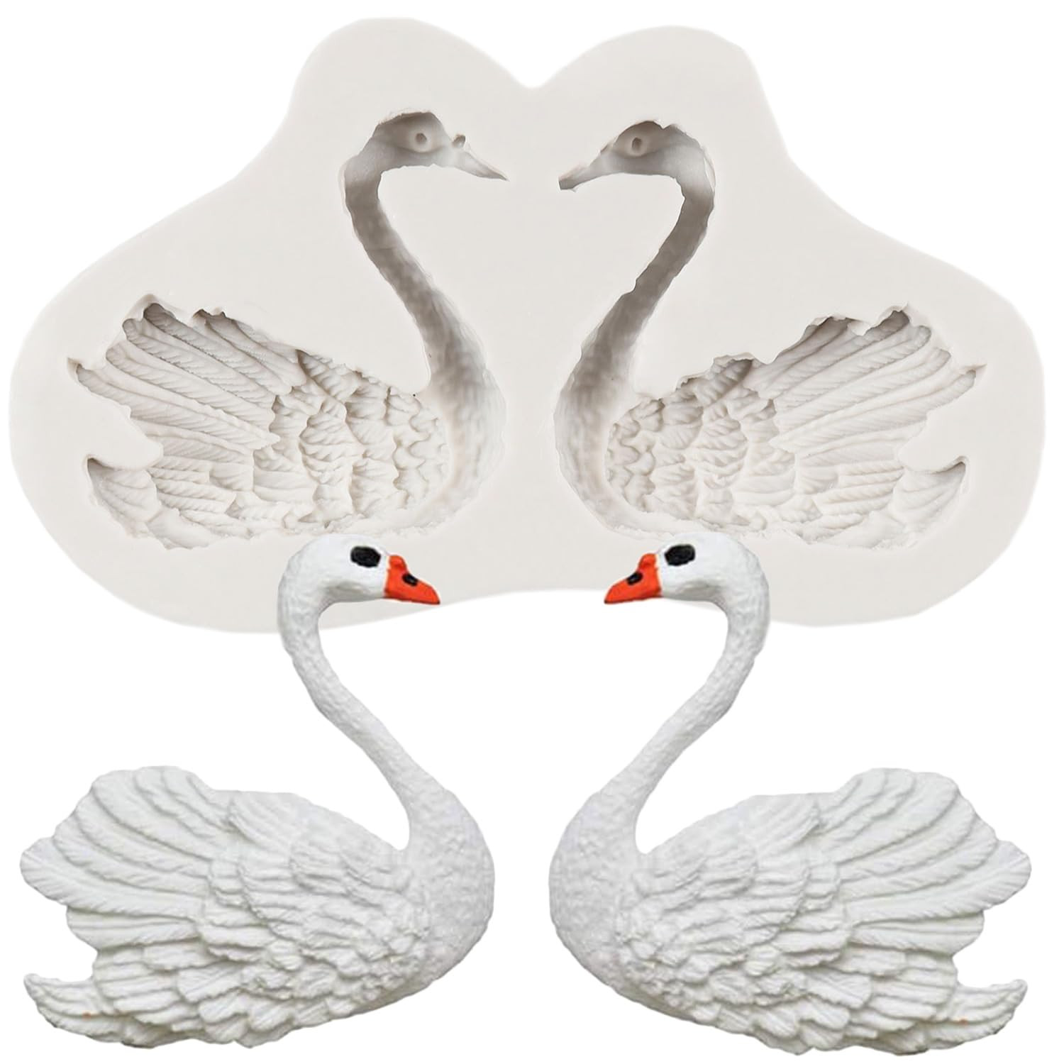 Swan Silicone Fondant Molds Swan Chocolate Candy Mold for Cake Decoration Cupcake Topper Polymer ... | Amazon (US)