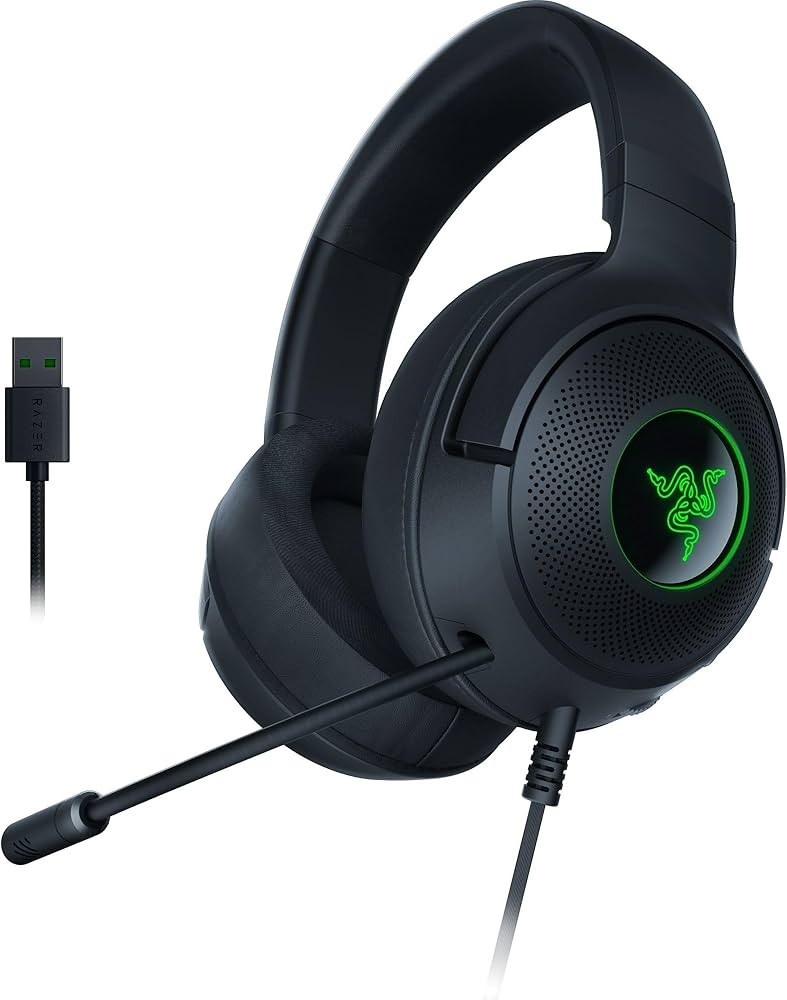 Razer Kraken V3 X Wired USB Gaming Headset: Lightweight Build - Triforce 40mm Drivers - HyperClea... | Amazon (US)