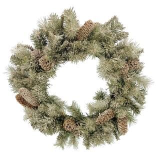 22" Flocked Pine & Pinecone Wreath by Ashland® | Michaels Stores
