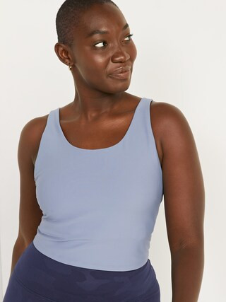 Light Support PowerSoft Adjustable Longline Sports Bra for Women | Old Navy (US)