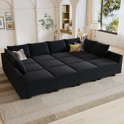 Kandle Upholstered Velvet Modular Sectional | Wayfair North America
