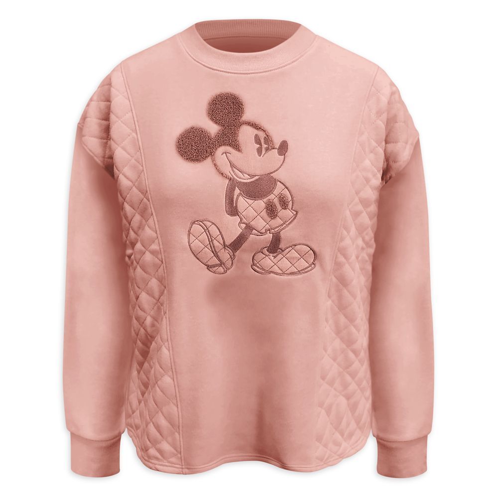 Mickey Mouse Quilted Pullover for Adults – Pink | shopDisney | Disney Store