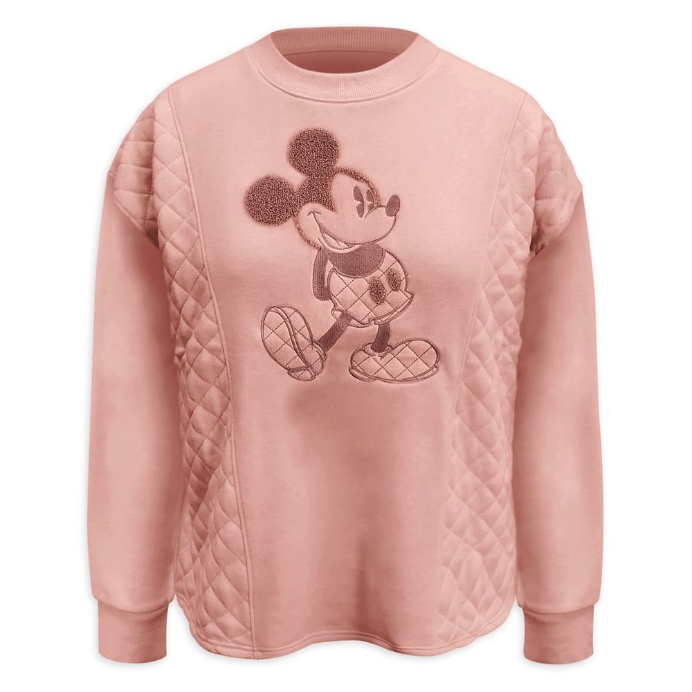 Mickey Mouse Quilted Pullover for Adults – Pink | Disney Store