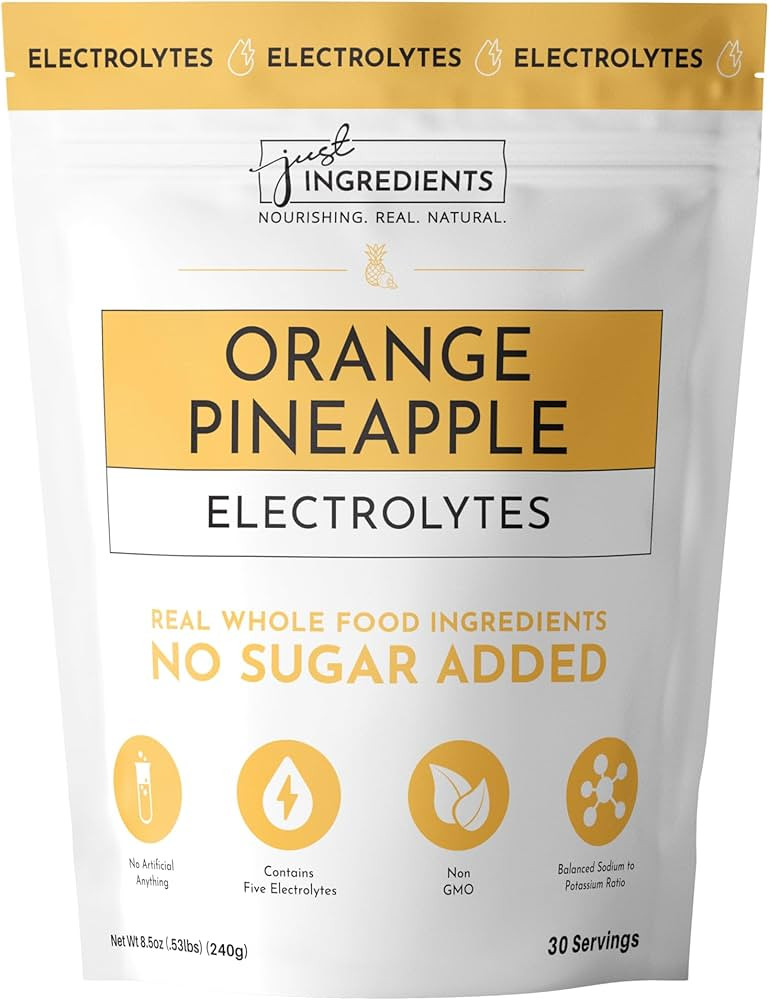 Orange Pineapple Electrolytes – 30‑Serving Hydration Drink Mix with Coconut Water, Sea Salt, ... | Amazon (US)
