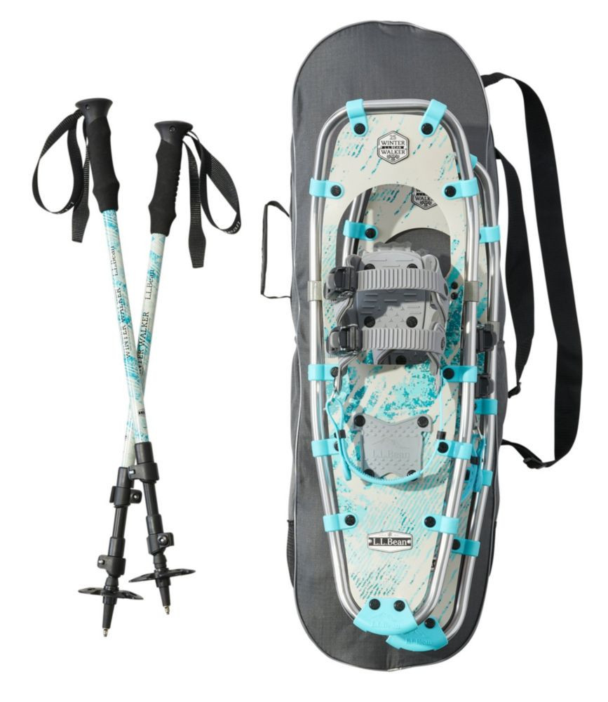 Women's Winter Walker Snowshoe Package Teal Blue Fracture L.L.Bean | L.L. Bean