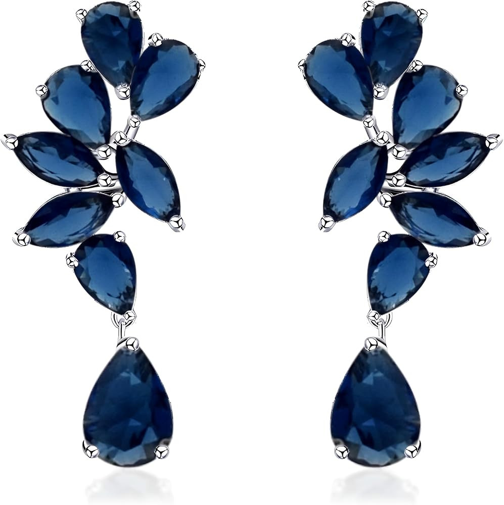 Elegant Cluster Women Wedding Earrings Imitation Diamond Dangle Earrings for Bride Bridesmaid Pro... | Amazon (US)