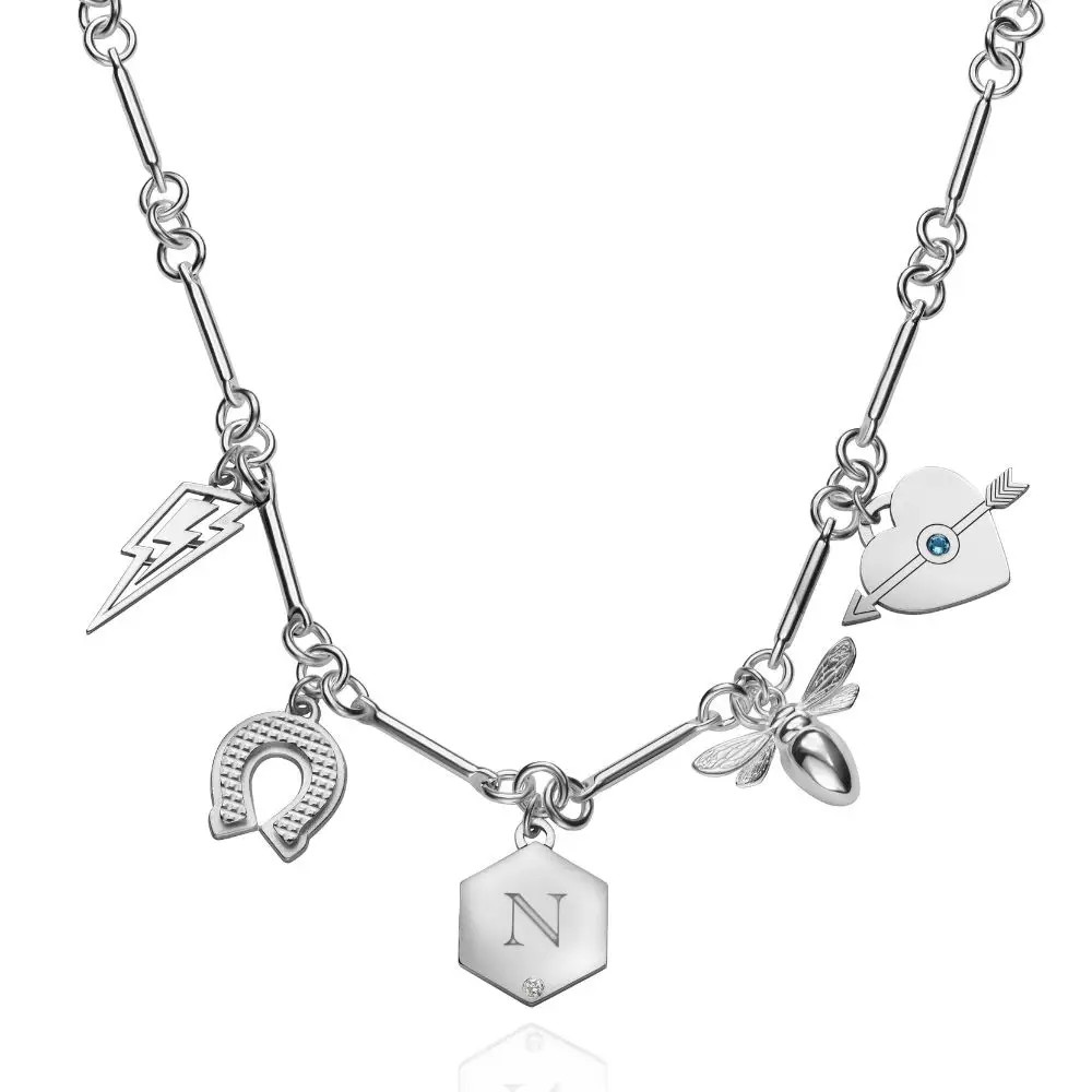 Luckiest Charms Necklace in Silver | Theo Grace