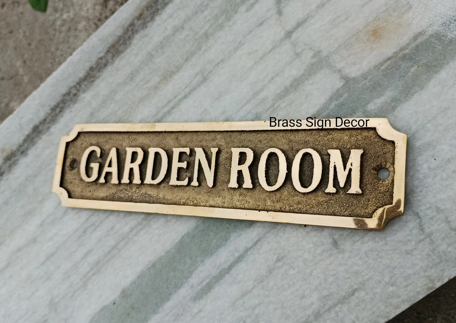 Handmade Personalized Solid Brass Plaque: Office, Home & Garden Decor | Etsy (Global)