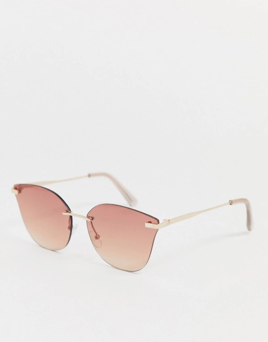 Aldo Frameless Square Sunglasses-Gold | ASOS (Global)