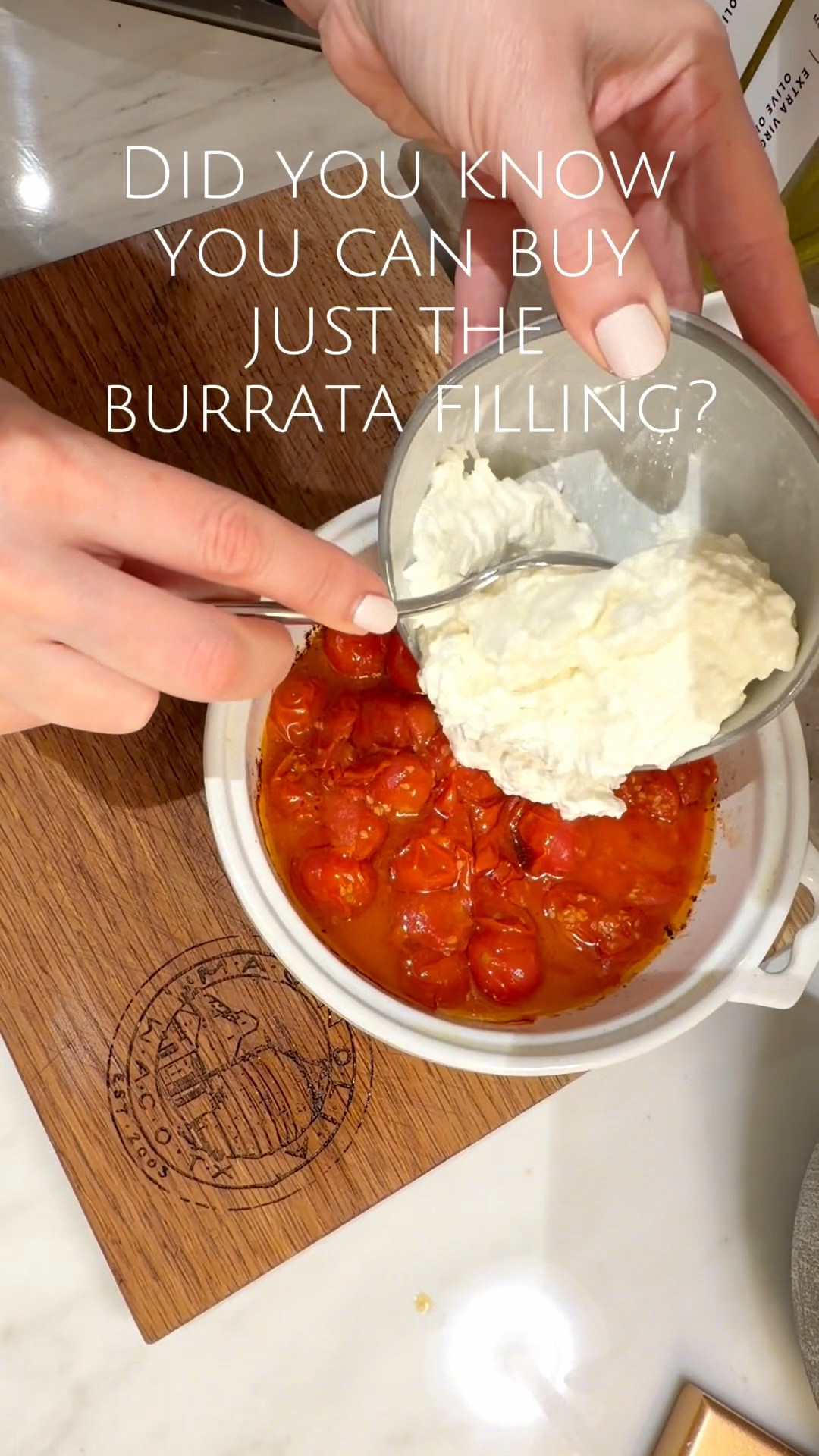 Did you know you can buy just the burrata filling?! 

So delicious and super easy to serve with roasted tomatoes for an easy appetizer.

Roast tomatoes with olive oil
Dish burrata filling over
Sprinkle with salt and basil
Serve with toasted bread

#LTKfoodie #LTKHome