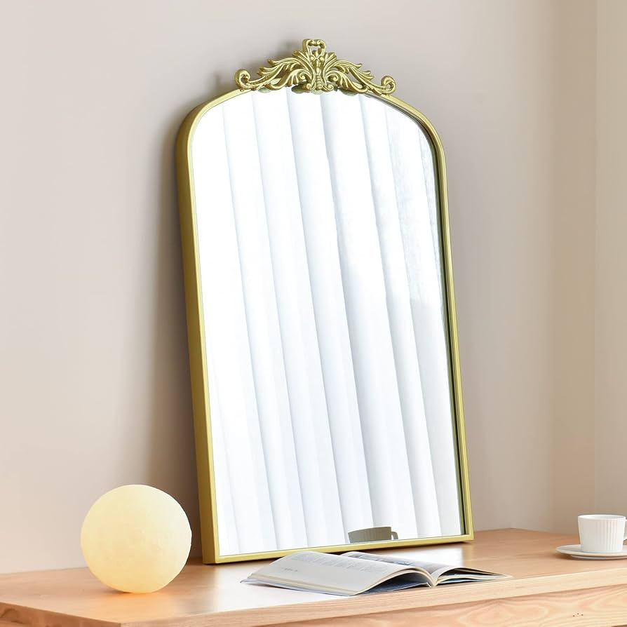 Arendahl Traditional Arch Mirror,Vintage Decorative Wall Mirror,36 x 24,Gold,Antique Arched Wall ... | Amazon (US)