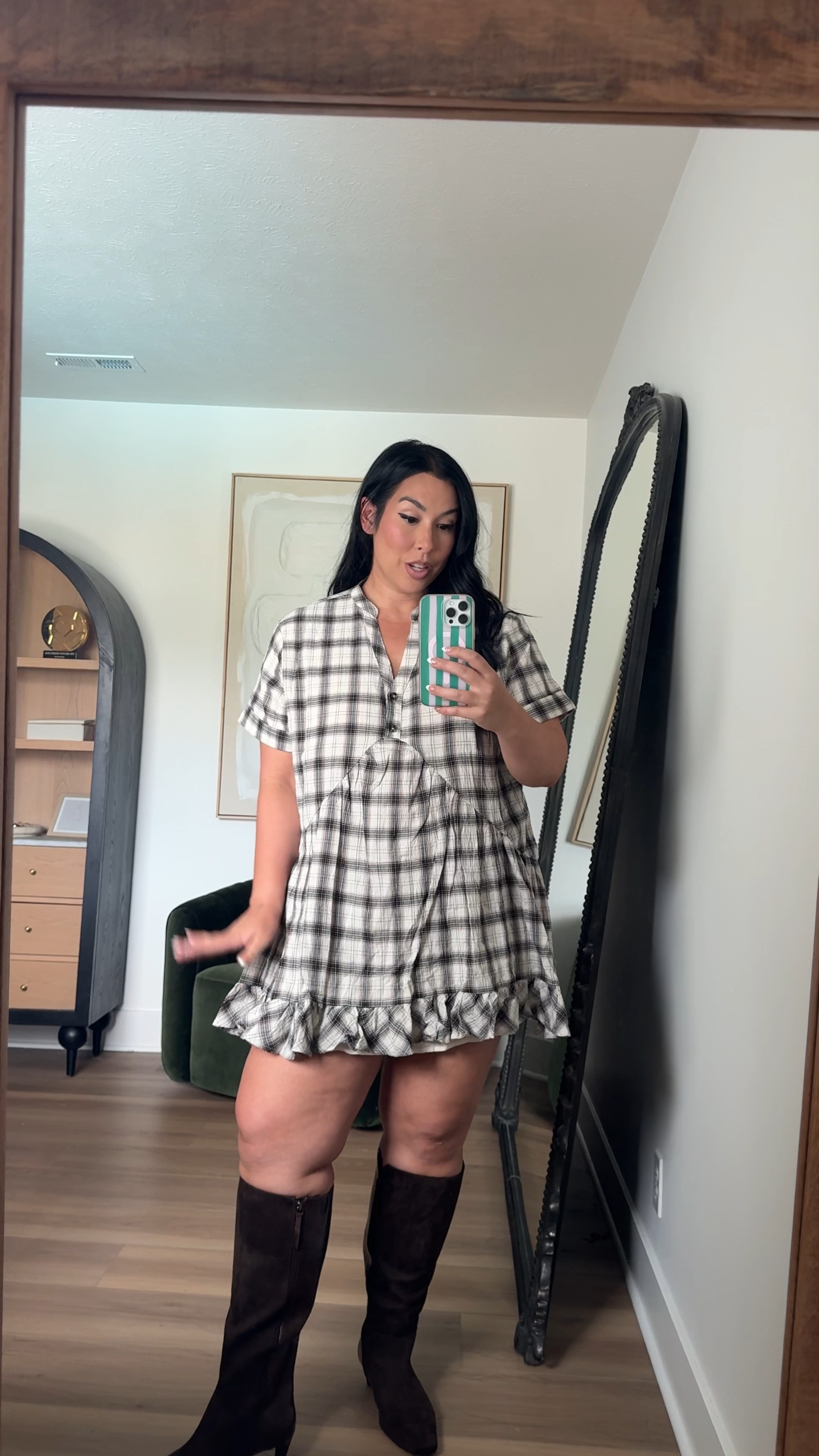 Love this more relaxed babydoll dress for fall! Wearing an XL in all dresses vici, fall style, fall dress, midsize fashion, fall finds 

 #LTKSeasonal #LTKMidsize