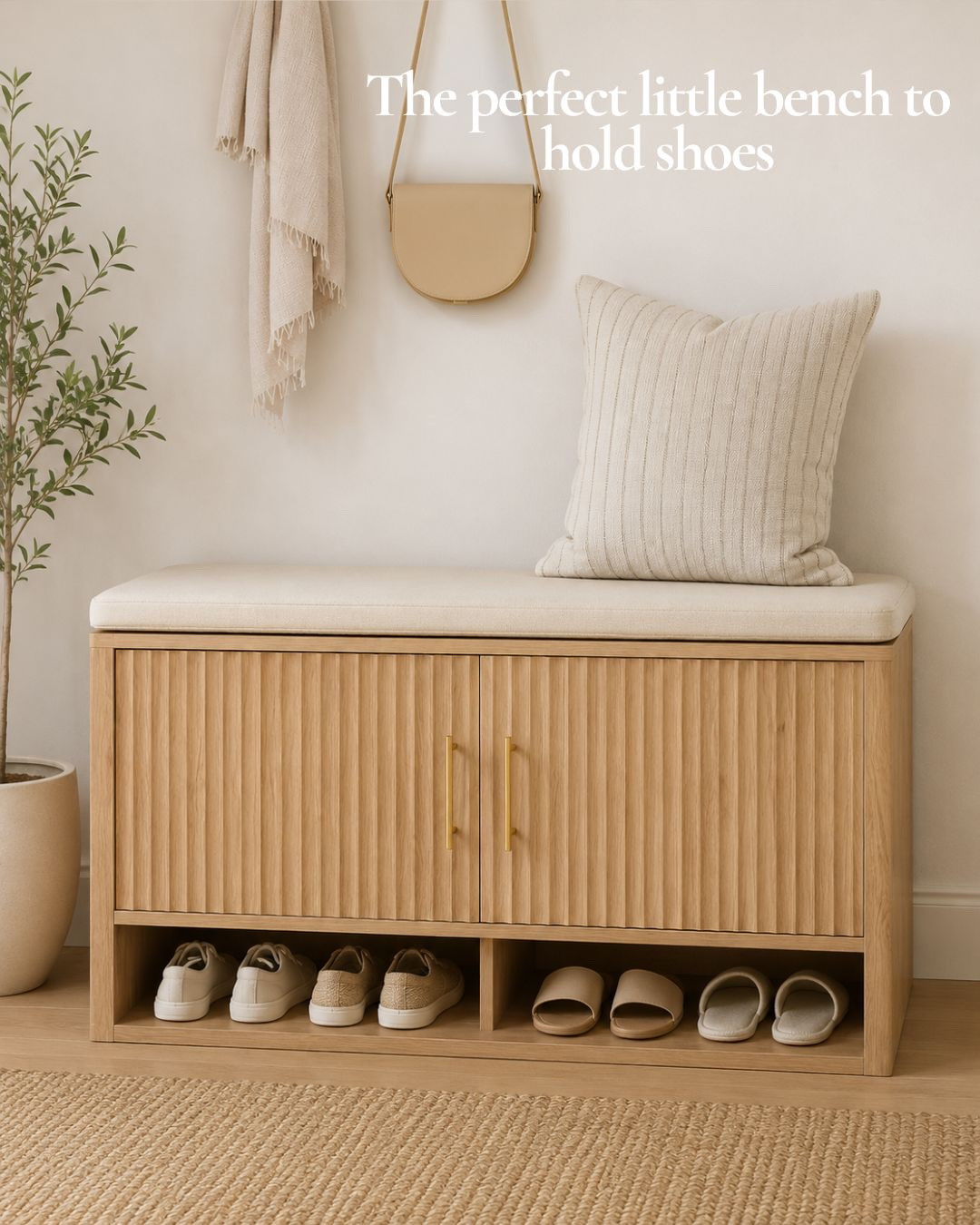 The perfect little bench to hold shoes

#LTKHome #LTKActive
