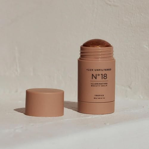 + Lux Unfiltered N°18 Illuminating Beauty Balm - Cream Bronzer Stick with Mango Butter - Buildable and Blendable Bronze Blush Stick - Vegan & Cruelty Free - Tropics (A Sheer Wash of Bronze) | Amazon (US)