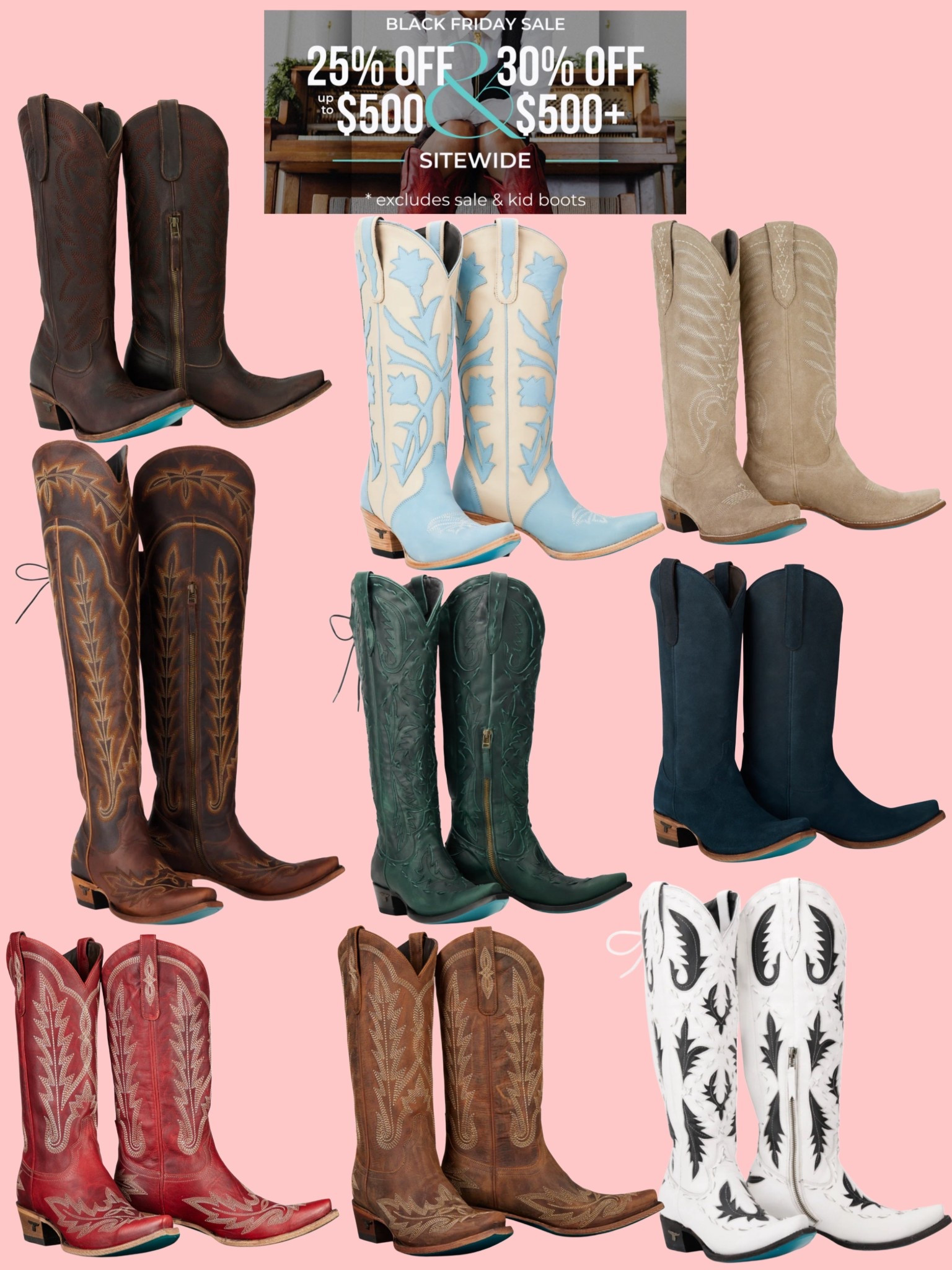 Western boots sale! Spend more save more! 

#LTKSeasonal #LTKGiftGuide #LTKCyberWeek