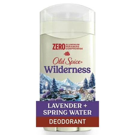 Old Spice Aluminum Free Men's Deodorant, Invisible Solid Stick, Wilderness with Lavender, 3oz | Walmart (US)