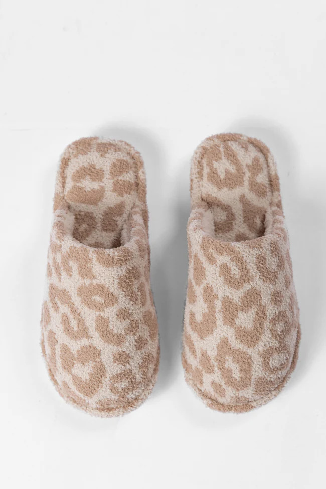 Tan Leopard Slippers DOORBUSTER | Pink Lily