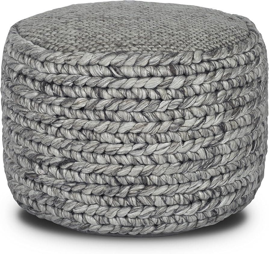 Poly and Bark Leon 20" Pouf in Heathered Grigio | Amazon (US)