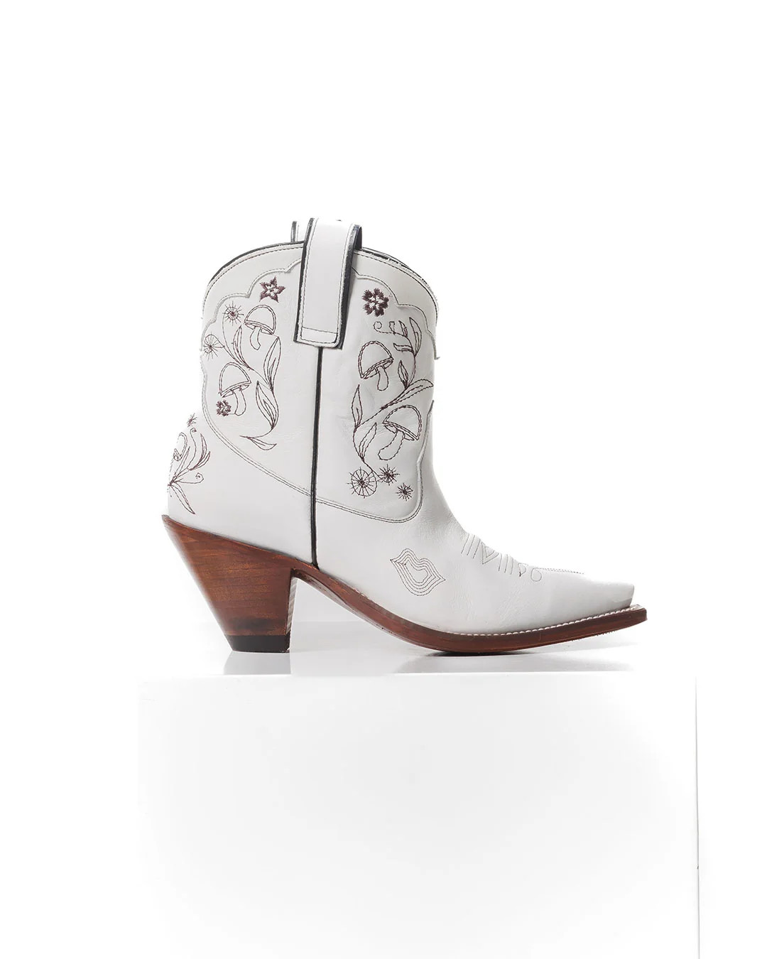 Mystical Bootie - White/Black | Women's Cowboy Boots | Besita Boots | Besita Boots
